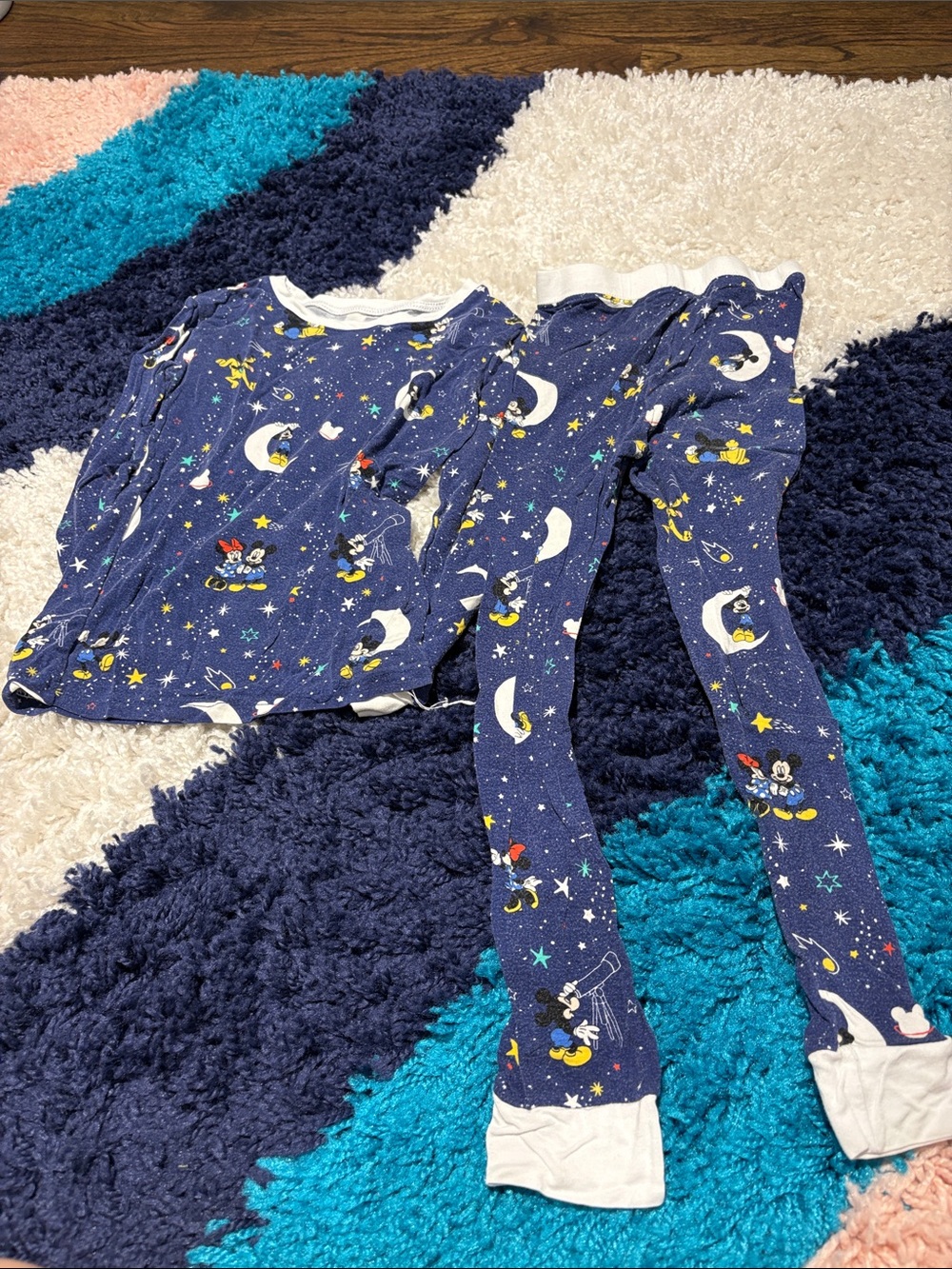 Little Sleepies Navy Star & Moon Mickey Pajama Set
